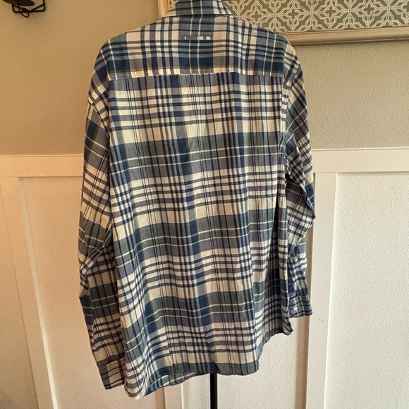 Duck Head Navy and White Checkered Men's Shirt - XL - Picture 2 of 4